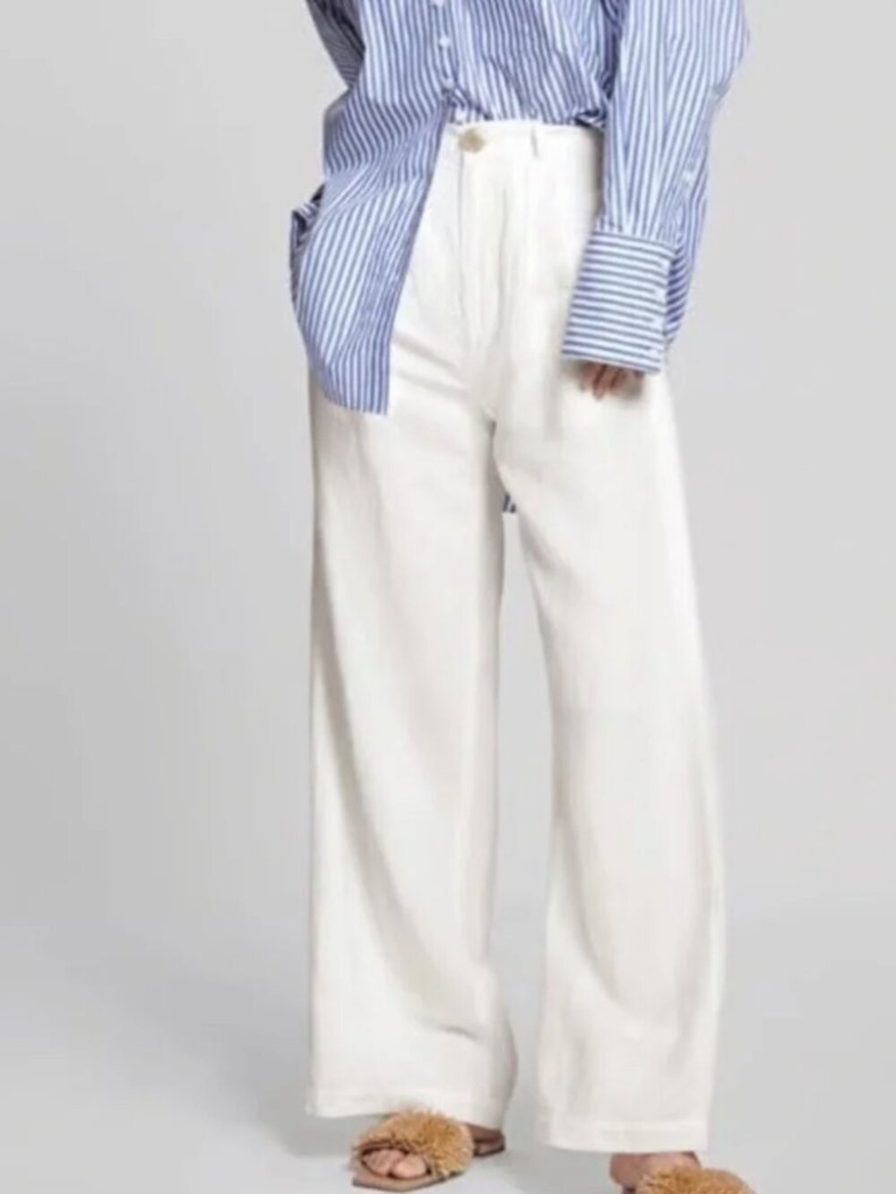 & Other Stories Linen Blend Trousers